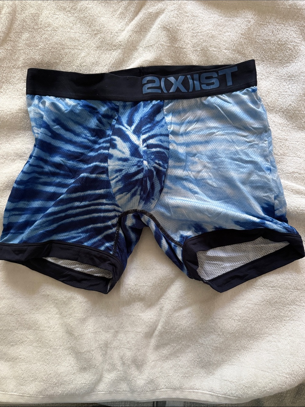 2xist Men’s Navy & Light Blue Tie-Dye Boxer Briefs